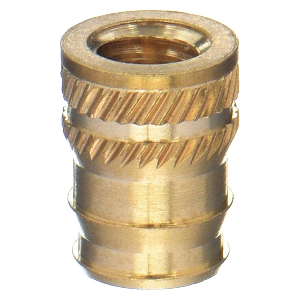GRAINGER 1GRL1 Heat-Set Insert, 1/4 28 Thread Size, 1/2 Inch Overall Length, 0.375 Inch Dia, Brass | CQ2ABZ