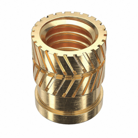 GRAINGER 1GTL8 Heat-Set Insert, 5/16 18 Thread Size, 1/2 Inch Overall Length, 0.403 Inch Dia, Brass | CQ2ACP