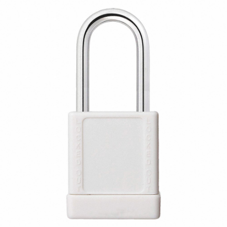 GRAINGER 48JT10 Lockout Padlock, Keyed Alike, Aluminum, Std Body Body Size, Hardened Steel, Std | CQ2KGF