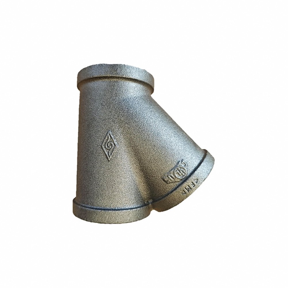 GRAINGER 783Y83 Wye, Malleable Iron, 3 Inch X 3 Inch X 3 Inch Fitting Pipe Size | CQ7KJJ