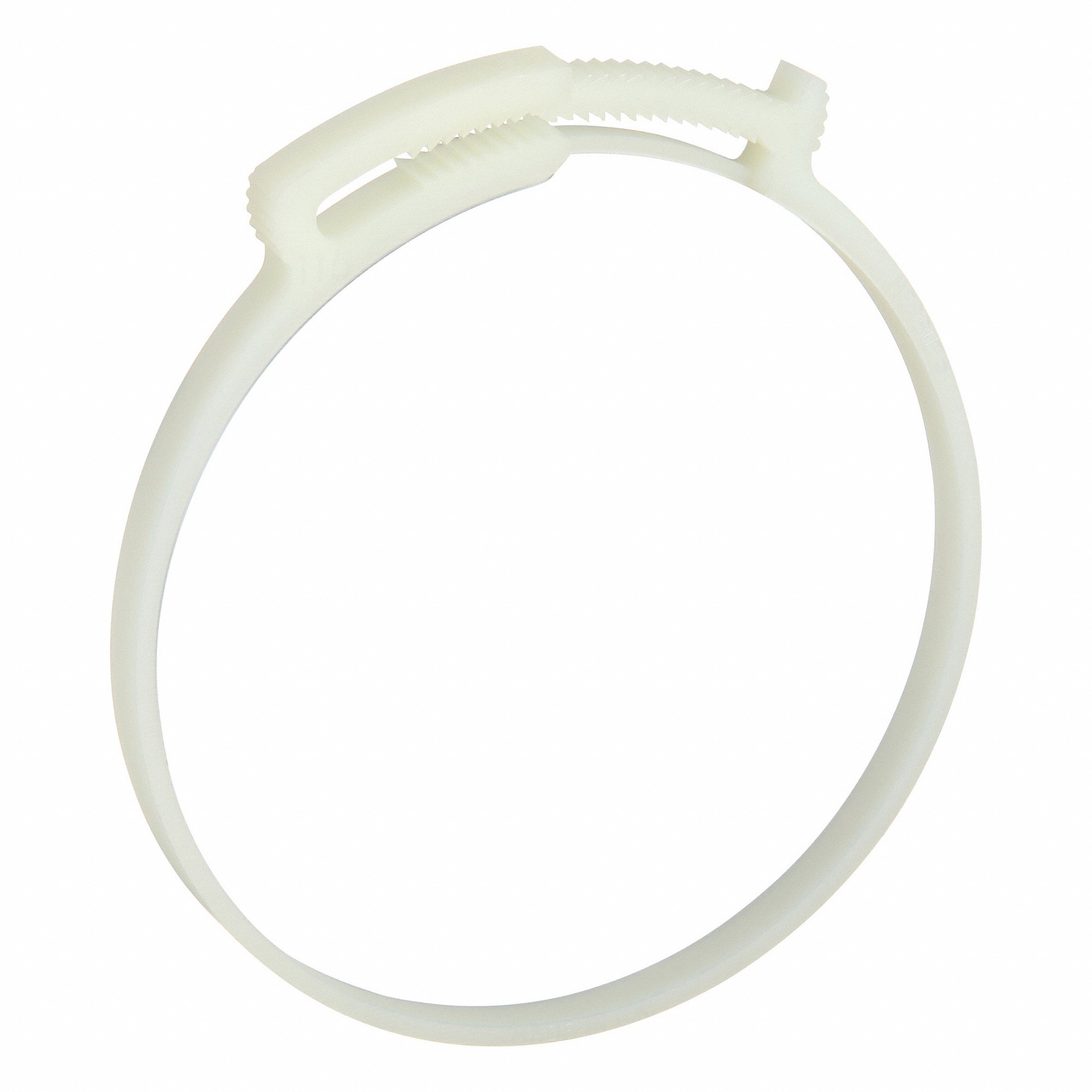 GRAINGER HC-115-PA66-N Double Grip Plastic Hose Clamp, Nylon, White, Double Tooth | CQ4URQ 802NT0
