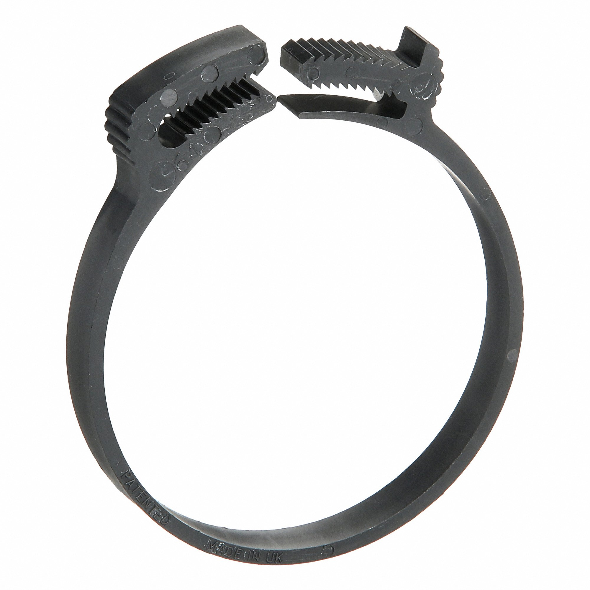 GRAINGER HC-64-PA66-BK Double Grip Plastic Hose Clamp, Nylon, Black, Double Tooth | CQ4UWT 802NL3