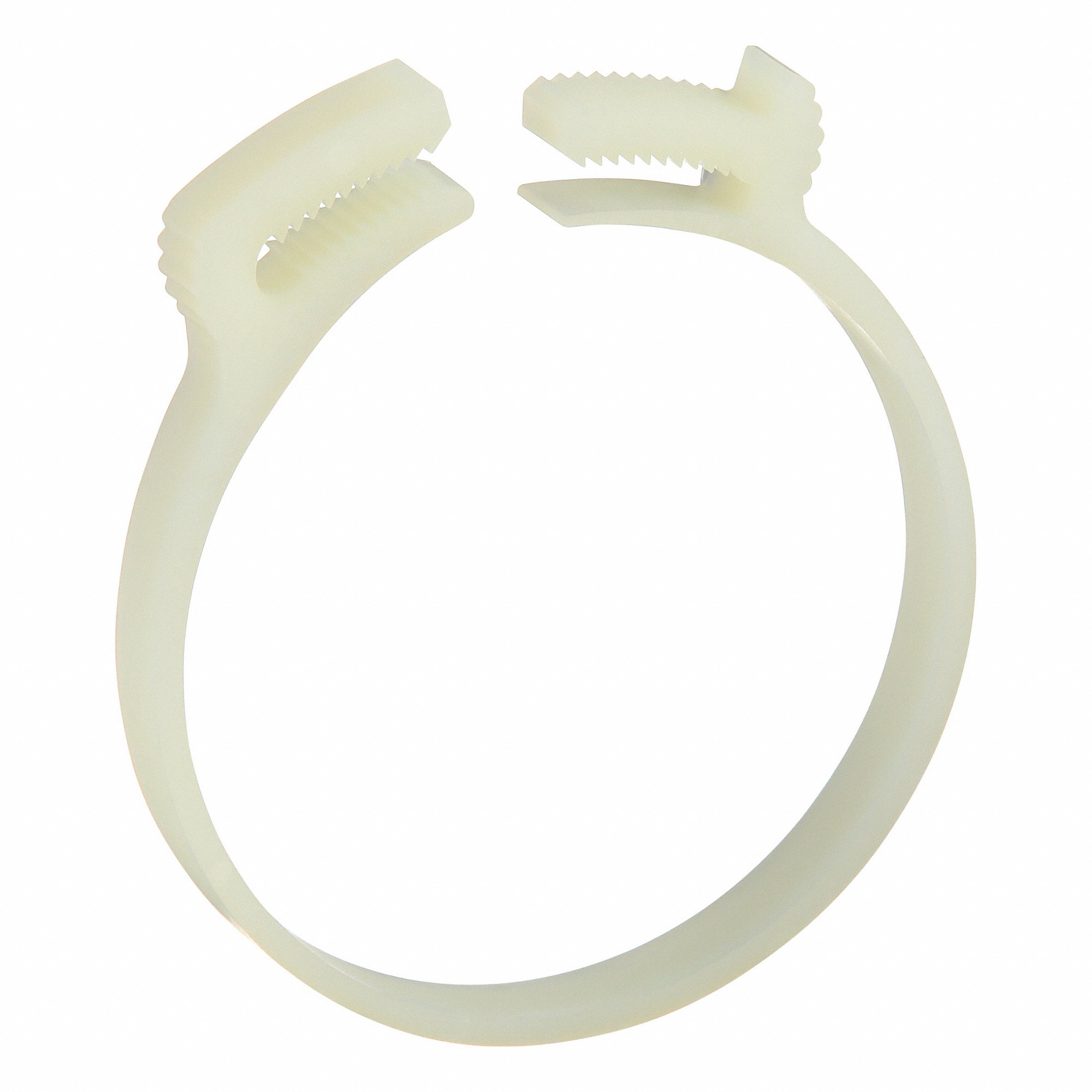 GRAINGER HC-64-PA66-N Double Grip Plastic Hose Clamp, Nylon, White, Double Tooth | CQ4UWP 802NR0