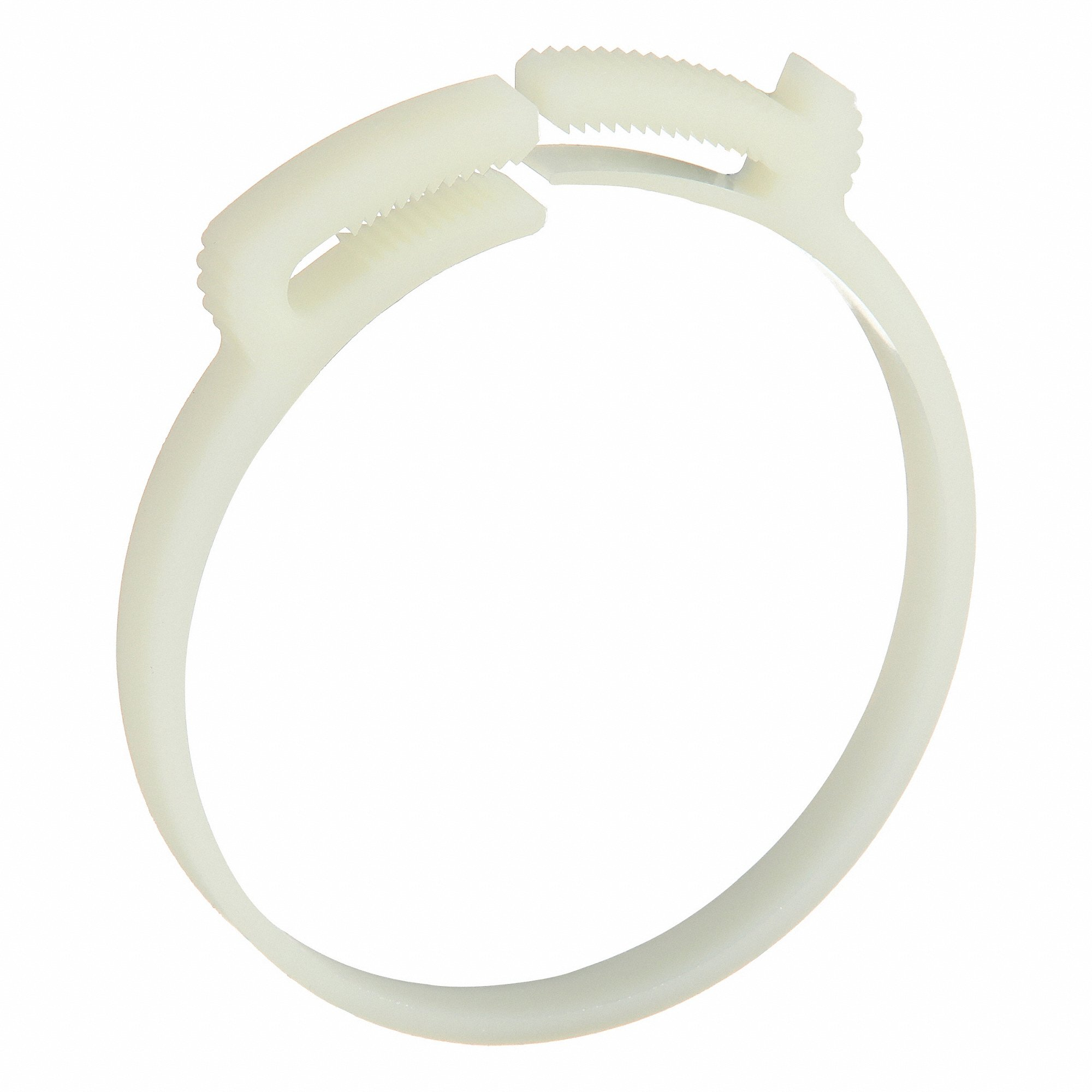 GRAINGER HC-70-PA66-N Double Grip Plastic Hose Clamp, Nylon, White, Double Tooth | CQ4URM 802NR2