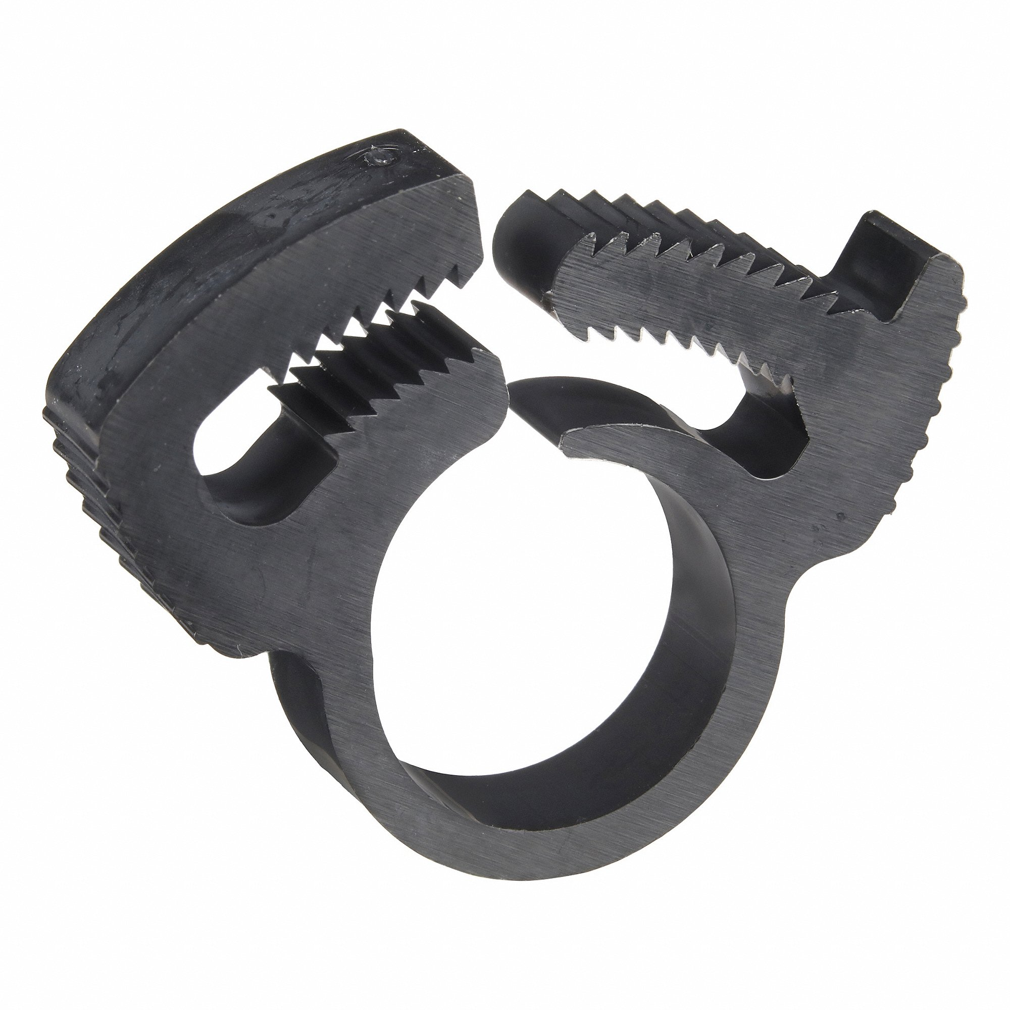 GRAINGER HC-BB-PA66-BK Double Grip Plastic Hose Clamp, Nylon, Black, Double Tooth | CQ4UPU 802NJ0