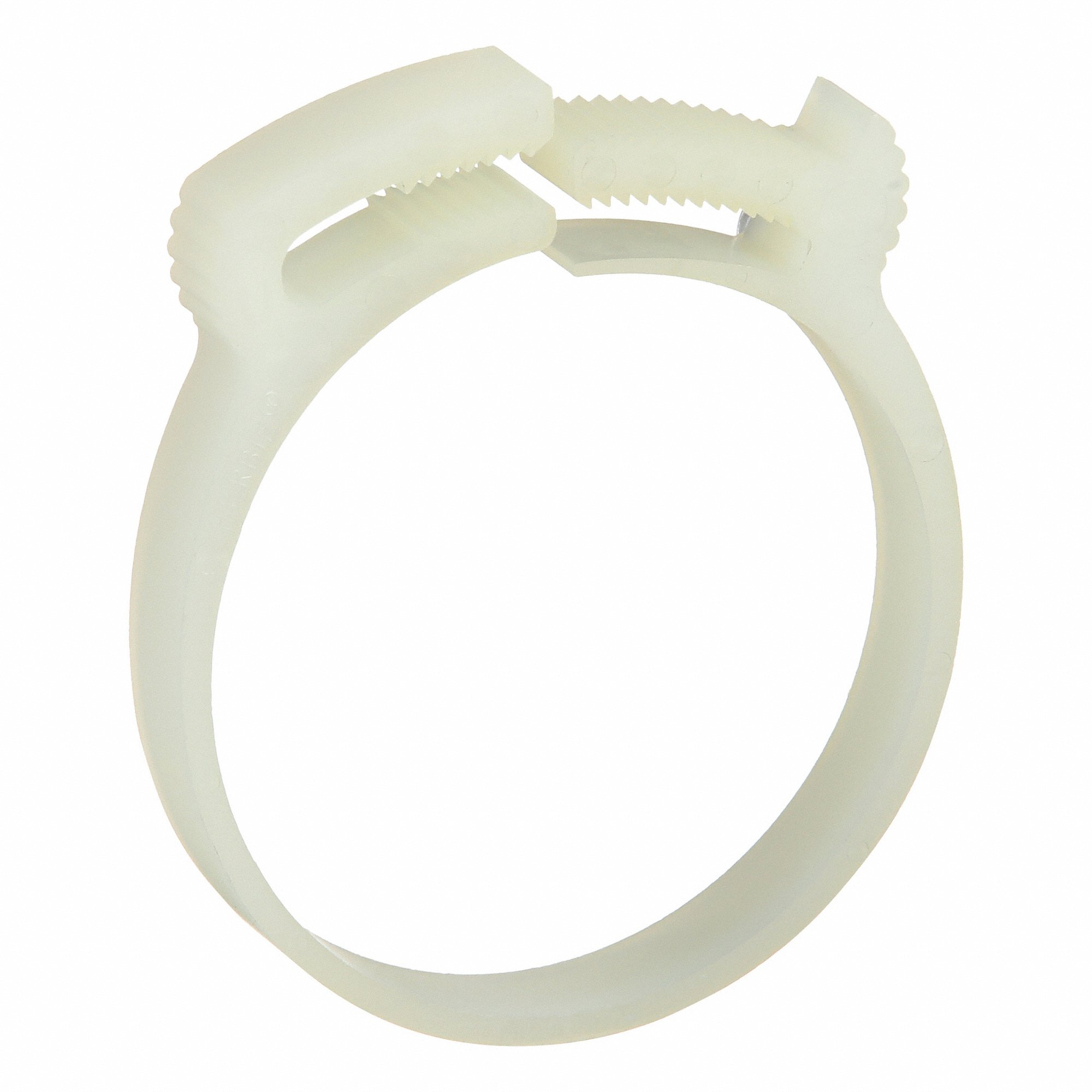 GRAINGER HC-U-PA66-N Double Grip Plastic Hose Clamp, Nylon, White, Double Tooth | CQ4UWJ 802NP5