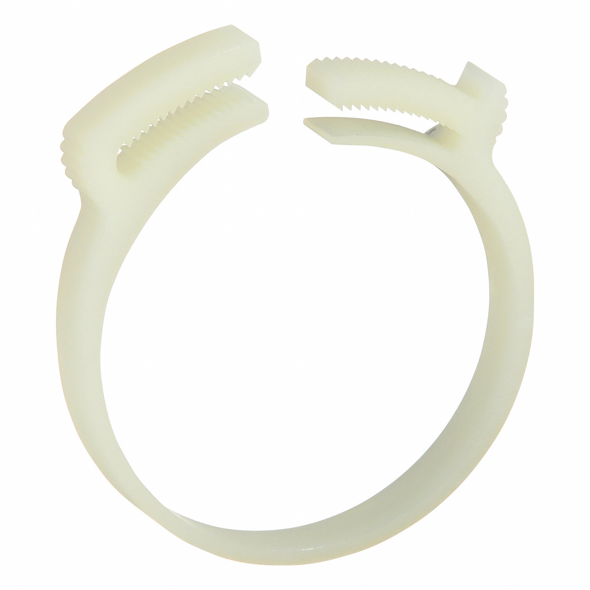 GRAINGER HC-X-PA66-N Double Grip Plastic Hose Clamp, Nylon, White, Double Tooth | CQ4URK 802NP8