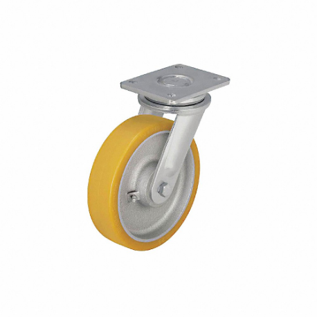 GRAINGER LO-GTH 202K Standard Plate Caster, 7 7/8 Inch Dia, 9 5/8 Inch Height, Swivel | CQ6YHV 489D12