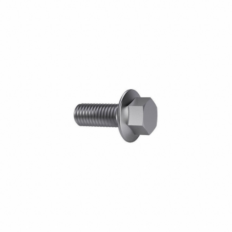 Flange Bolt, M10x1.5 Thread Size, Steel, Yellow Zn Plated, Class 8.8, FT