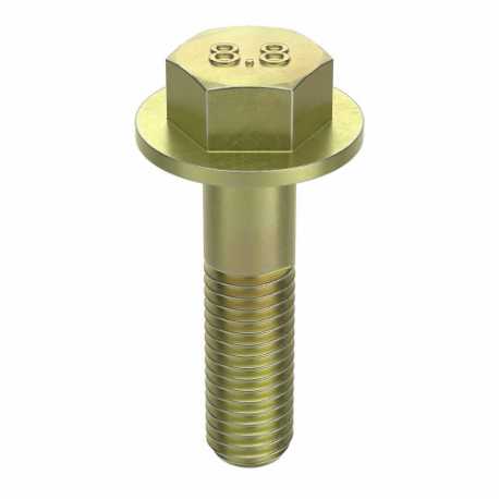 GRAINGER M01256.140.0045 Flange Bolts, Steel, Class 8.8, Zinc Yellow, 45 mm Length, Partially Threaded, Metric | CP9LXG 38CP75