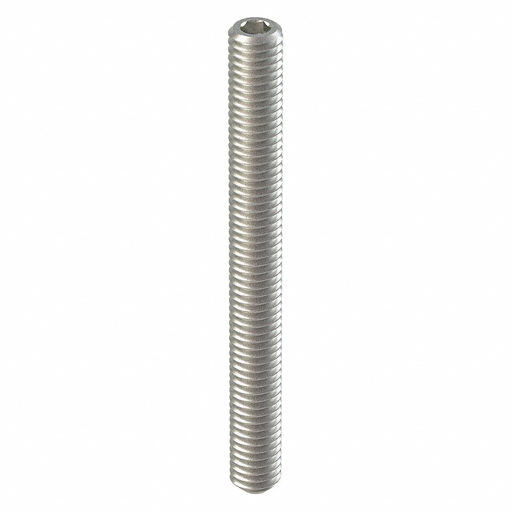 GRAINGER M51240.060.0060 Set Screw Stainless Steel M6 X 1.00Mm Flat 60Mm, 100PK | AG2JQZ 31KA56