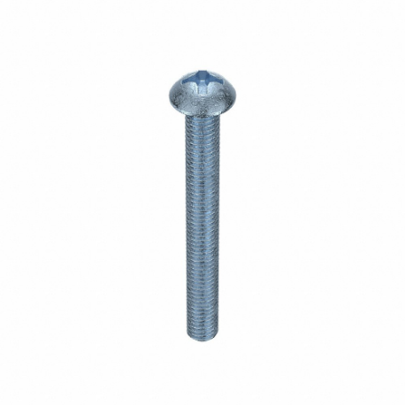 GRAINGER MPRFI-1001750-100P Machine Screw, #10-32 Thread Size, 1 3/4 Inch Size Length, Steel, Zinc Plated, Round | CQ6XWH 2EE31