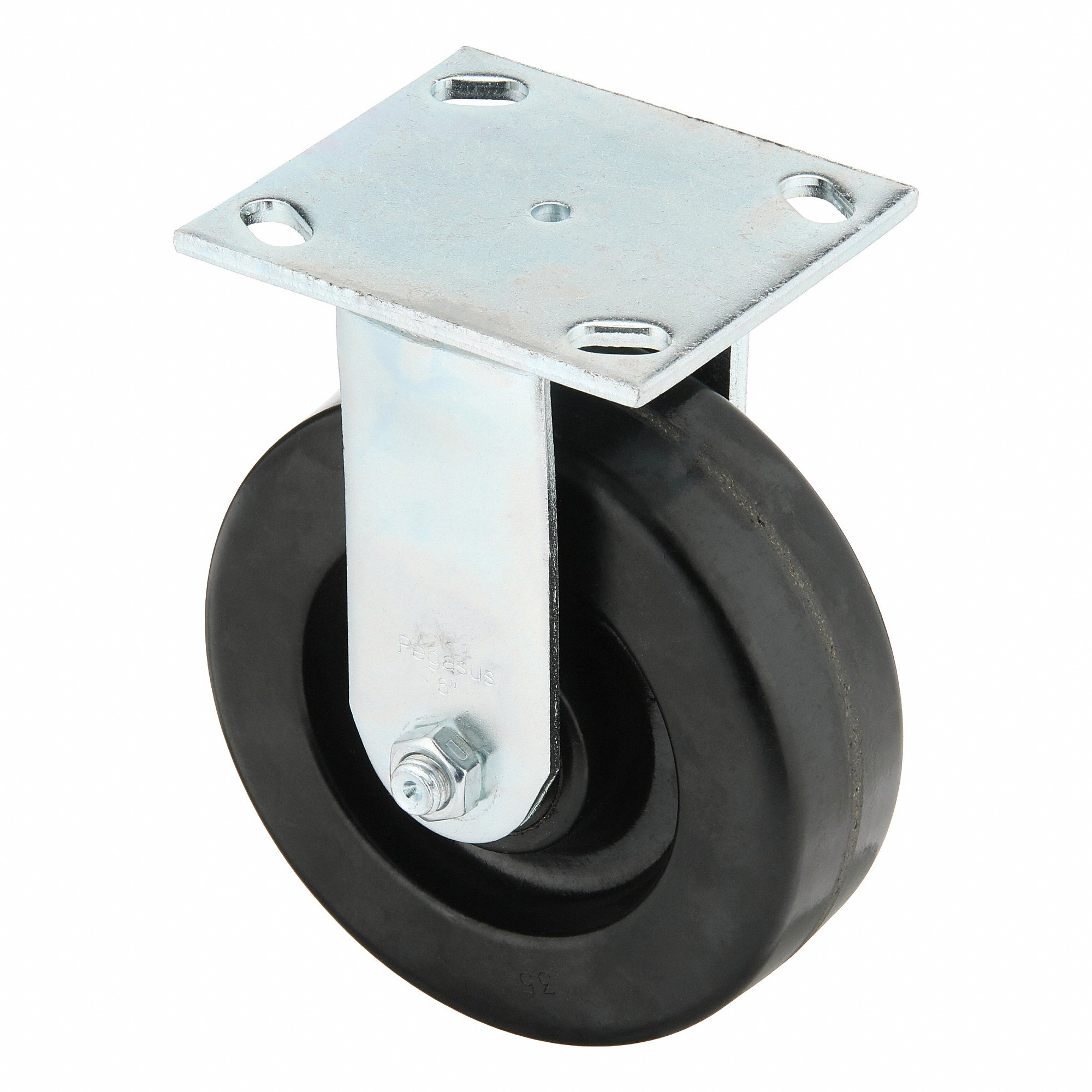 GRAINGER P21-PH060R-14-SET Standard Plate Caster, Rigid, Swivel, Phenolic, 1200 lbs, 6 Inch Wheel Dia | CE9FMH 55KC33