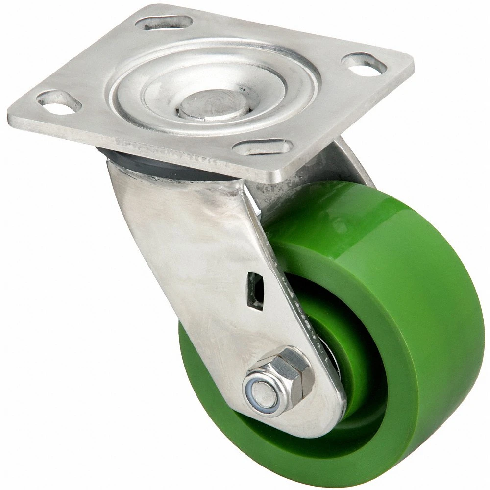 GRAINGER P21SX-U040K-14 Corrosion-Resistant Standard Plate Caster, 4 Inch Dia, Swivel Caster | CQ6XYH 454M90