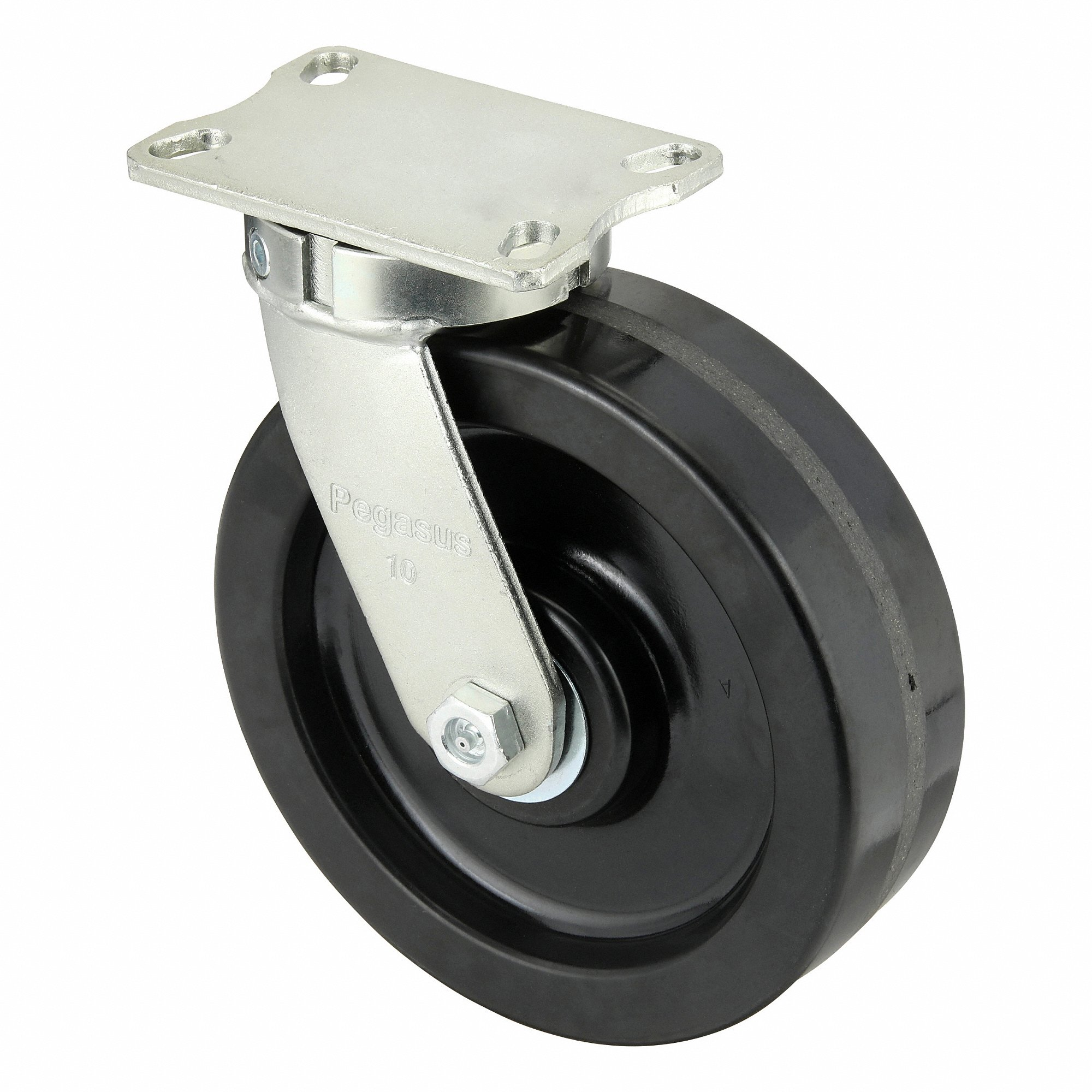 GRAINGER P27S-PH100R-16 Standard Plate Caster, Swivel, Phenolic, 2900 lb, 10 Inch Wheel Diameter | CE9FLX 55KC29