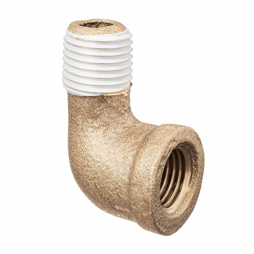 GRAINGER ZUSA-PF-10673 90 Deg. Street Elbow, Brass, 1/4 Inch X 1/4 Inch Fitting Pipe Size, Female Npt X Male Npt | CQ7GJZ 60VX62
