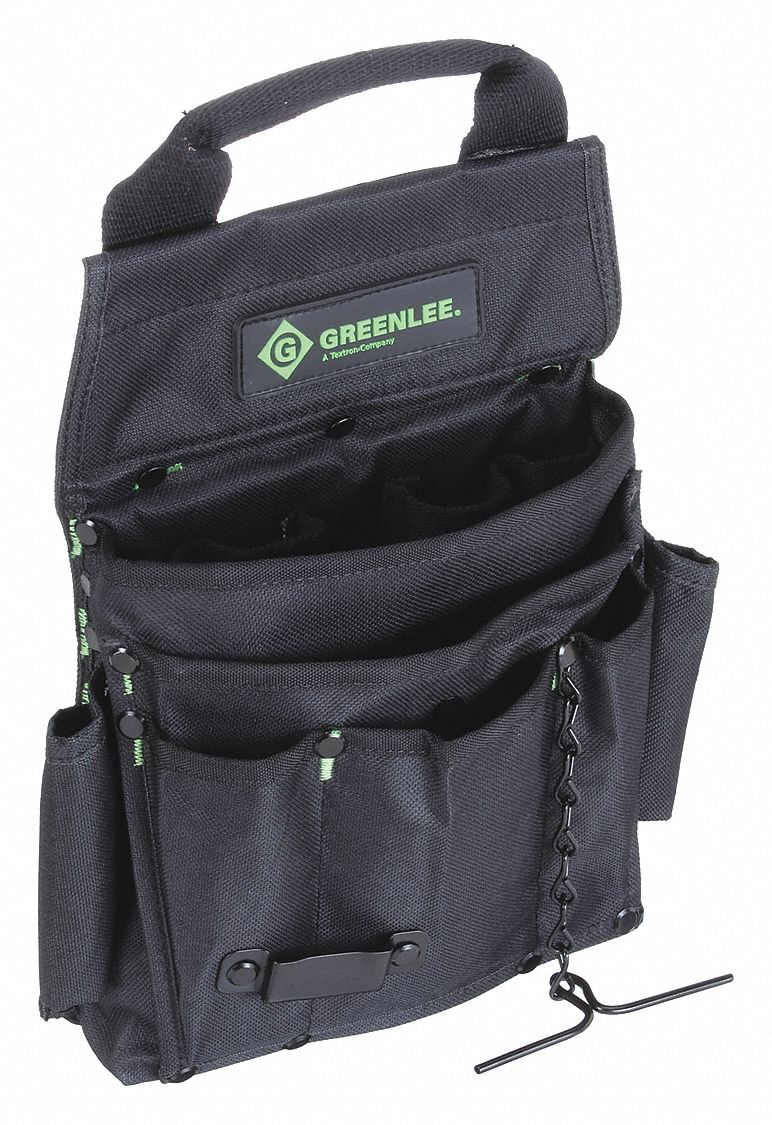 GREENLEE 0158-17 Tool Caddy, 11 Inch Length, 8 Inch Width, 4 Inch Depth, 7 Pockets, Cordura | AE4HVN 5KPT2