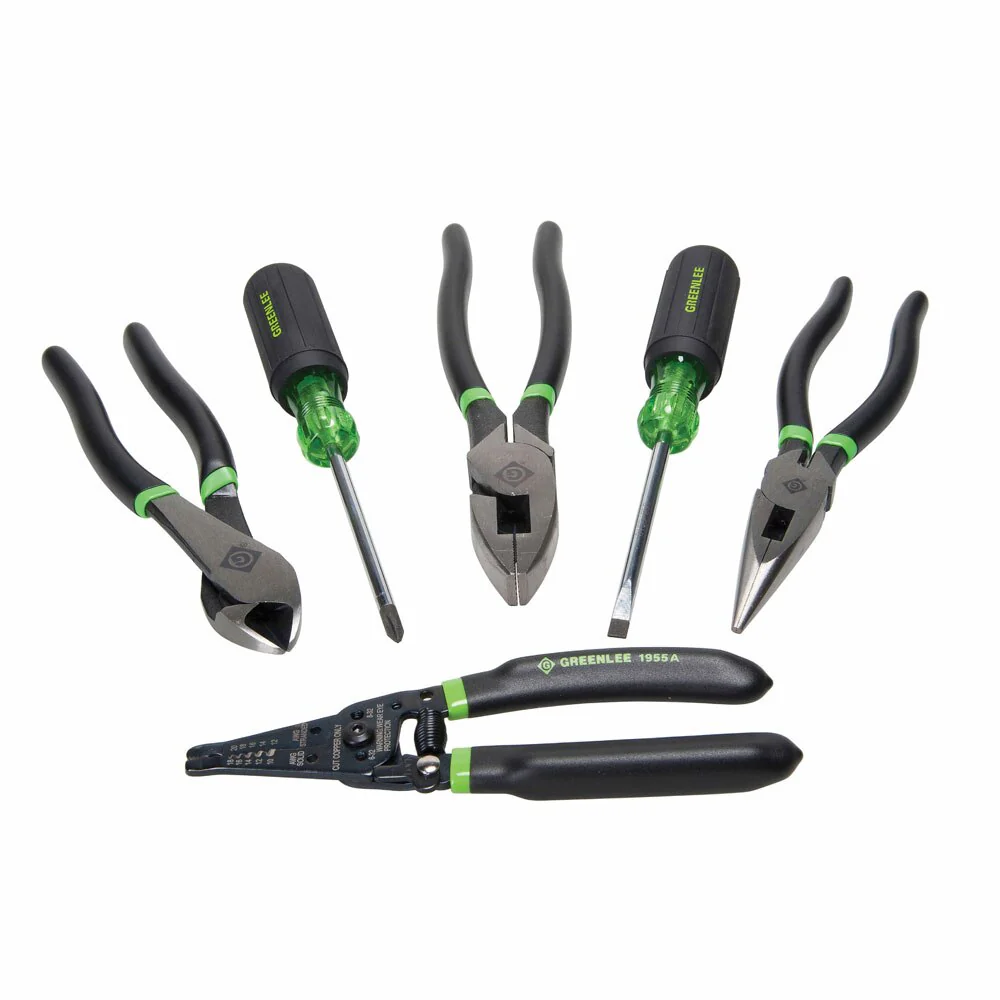 GREENLEE 0159-36 Apprentice Tool Kit, 15.3 x 14.6 x 1.8 Inch Size, 6 Pieces | AA3HWB 11L581