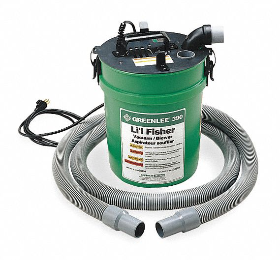 GREENLEE 390 Vacuum Blower Power Fishing System, 1/2 hp, 101.2 CFM, 120V AC | AD6YTT 4CN23