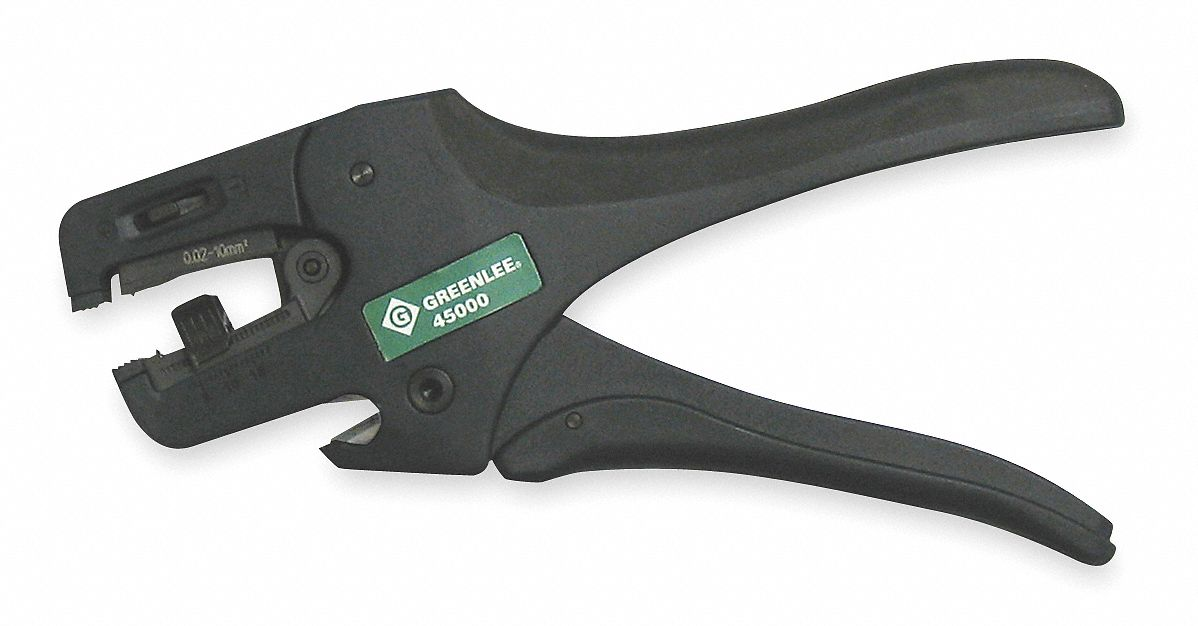 GREENLEE 45000 Wire Stripper, 34 - 10 AWG Stripping Capacity, Steel Blade | AA8YHY 1ATA7