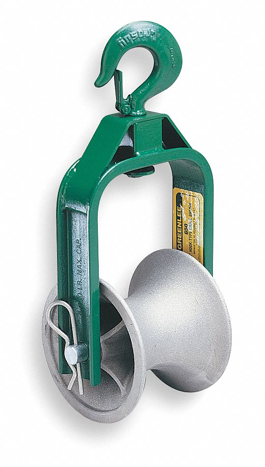 GREENLEE 650 Cable Puller Hook Sheave, 6 Inch Outside Dia., 4000 lbs. Capacity | AD7YPW 4HEA4