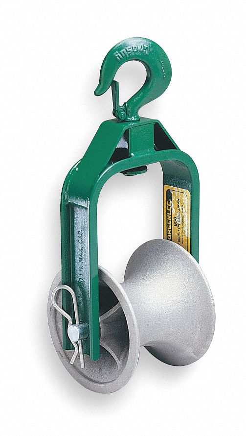 GREENLEE 652 Hook Type Cable Sheave, 18 Inch Outer Dia., 4000 lbs. Capacity | AC2XXG 2NYH1