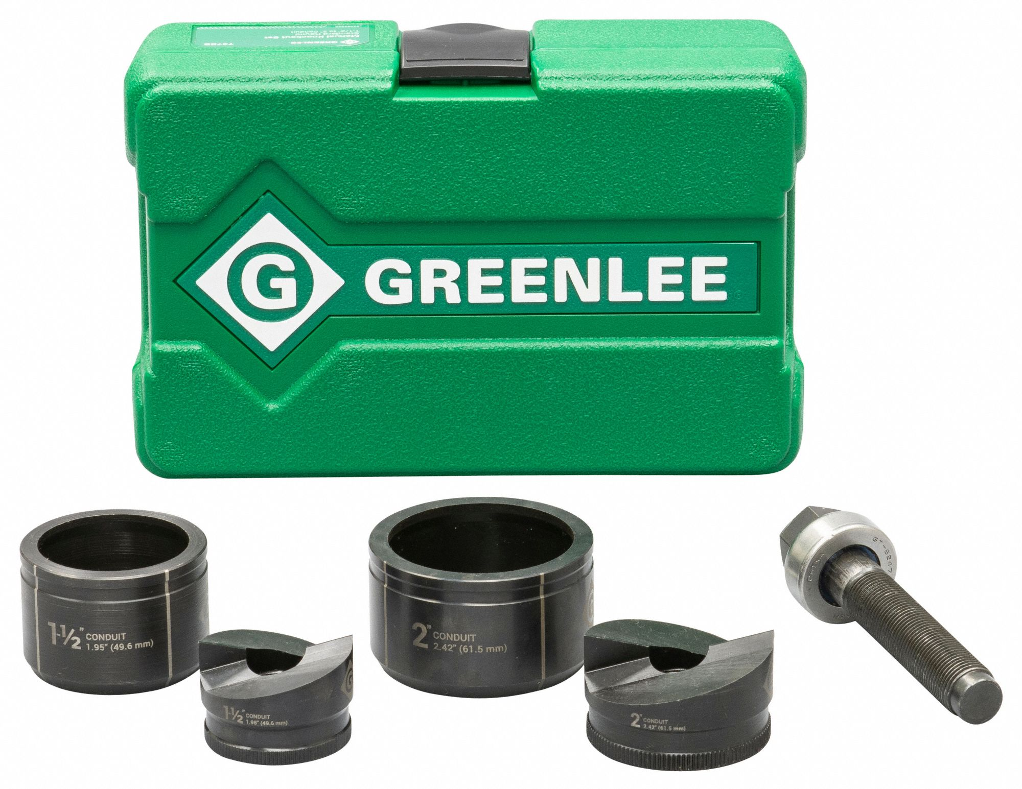 GREENLEE 7237BB Manual Knockout Set, 1-1/2 To 2 Inch Conduit Size, 5 Pieces | AD6RVM 4A743