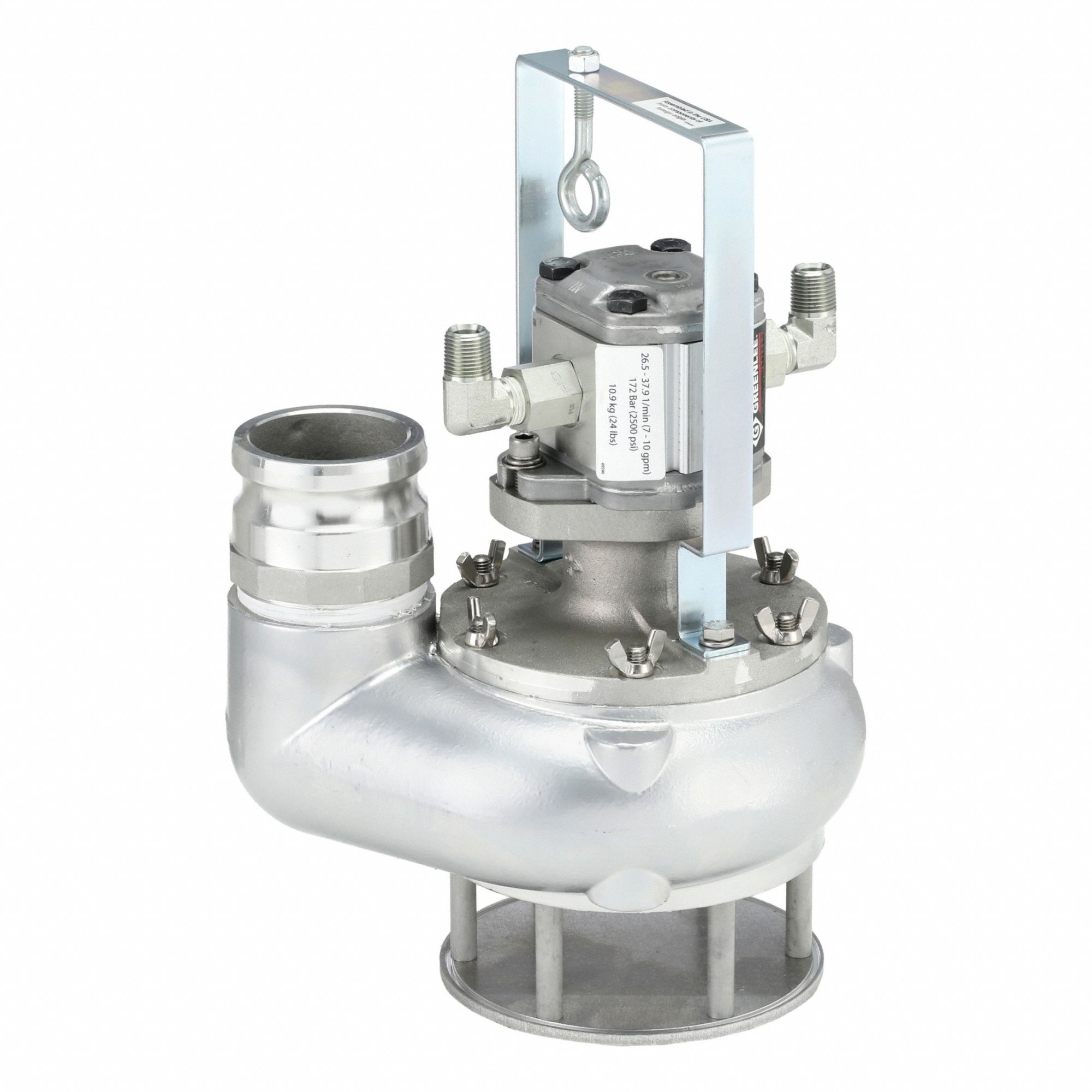 GREENLEE H4635 Hydraulic Trash Pump, 500 GPM Capacity, 7 To 10 GPM Flow, 3 Inch FNPT Discharge | AE4XXX 5NWK5