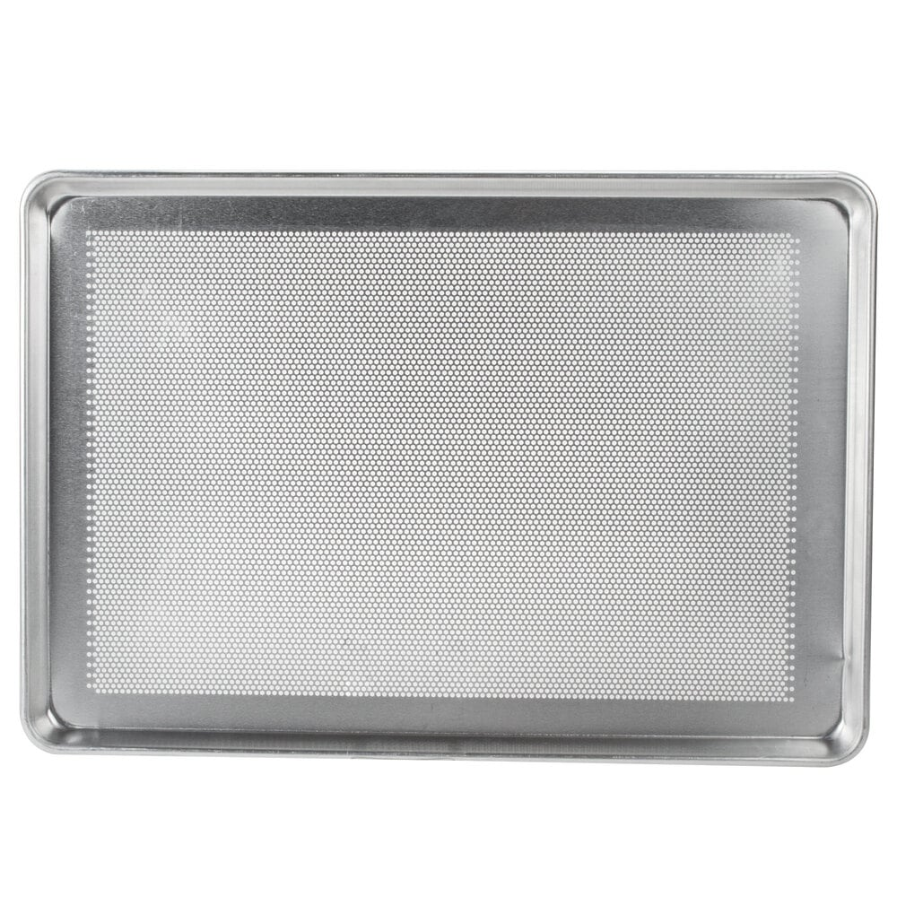 Wire In Rim Aluminum Perforated Sheet Pan, 18 Gauge 18 X 26 Inch Size