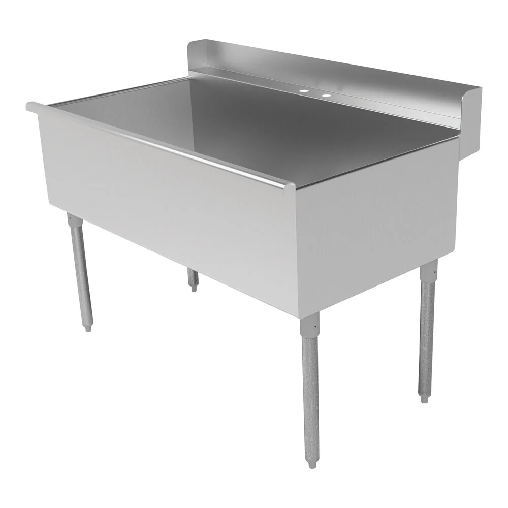 One Compartment Rear Deck Budget Sink, 24 X 24 X 14 Inch Size
