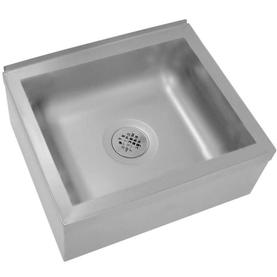 Floor Mounted Mop Sink, 16 X 20 X 6 Inch Size, Stainless Steel