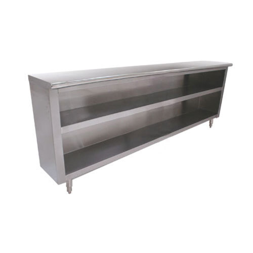Dish Cabinet With Fixed Mid Shelf, 72 X 18 Inch Size, Stainless Steel