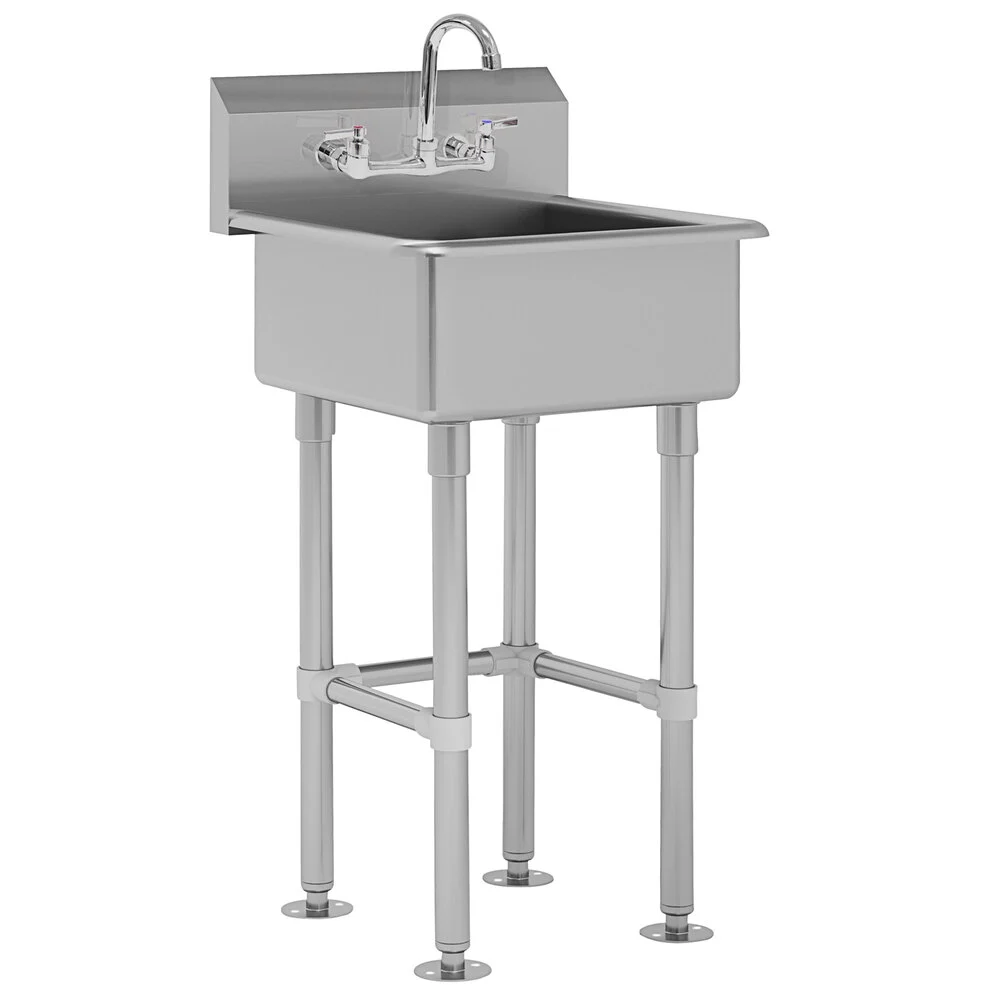 Service Sink With 10 Inch Size Deep Bowl and 1 Faucet, 23 X 23 Inch Size