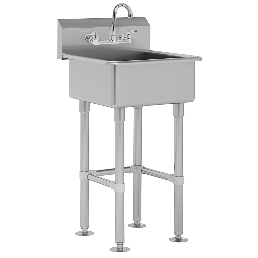 Service Sink With 12 Inch Size Deep Bowl and 1 Faucet, 27 X 21 1/2 Inch Size