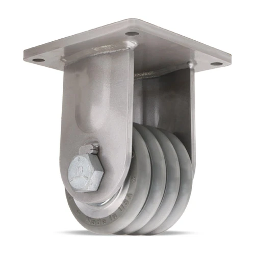 Rigid Caster, 6 x 4 Inch, 3200 lb at 3 mph, 1 1/4 Inch Sealed Precision Bearing