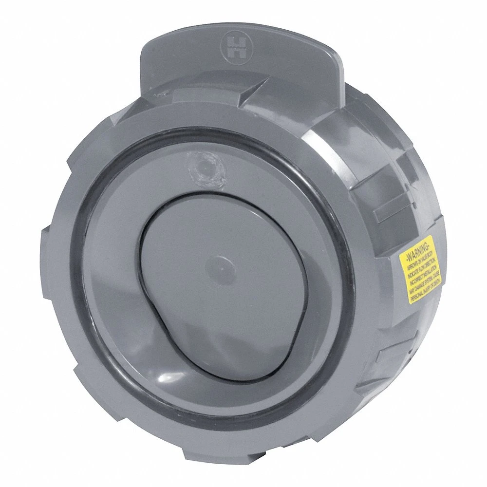 Swing Check Valve, Swing, 2-Way, Inline Valve Body, 10 Inch Size, Wafer, PVC, Silent, FKM