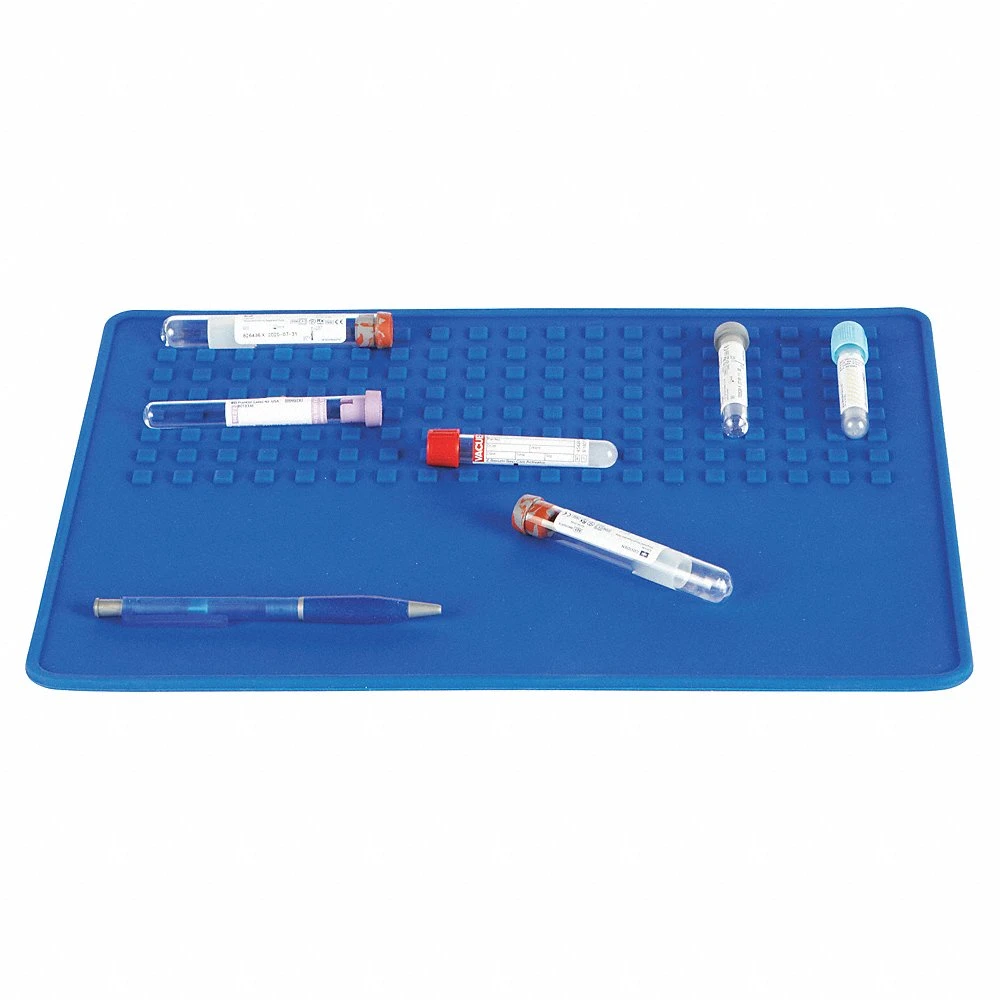 Ribbed Matting, Silicone, Blue, 1 Sheet