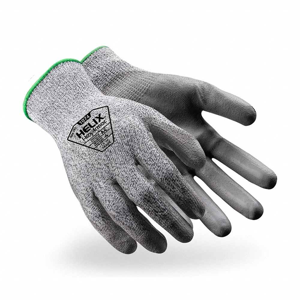 Safety Gloves, 3XL- 12, ANSI Cut Level A4, Palm, Dipped, Polyurethane, Textured, 1 Pair