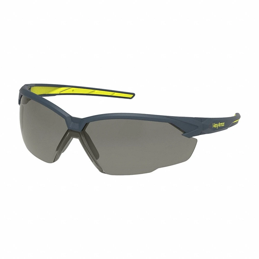Safety Glasses, Clear/Gray Lens, Half-Frame