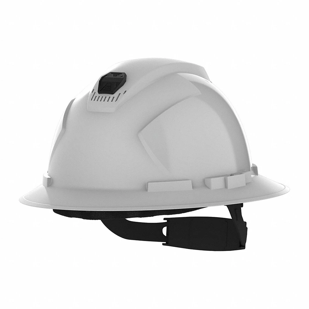 Hard Hat, Full Brim, Ratchet, White, 0.92 lb