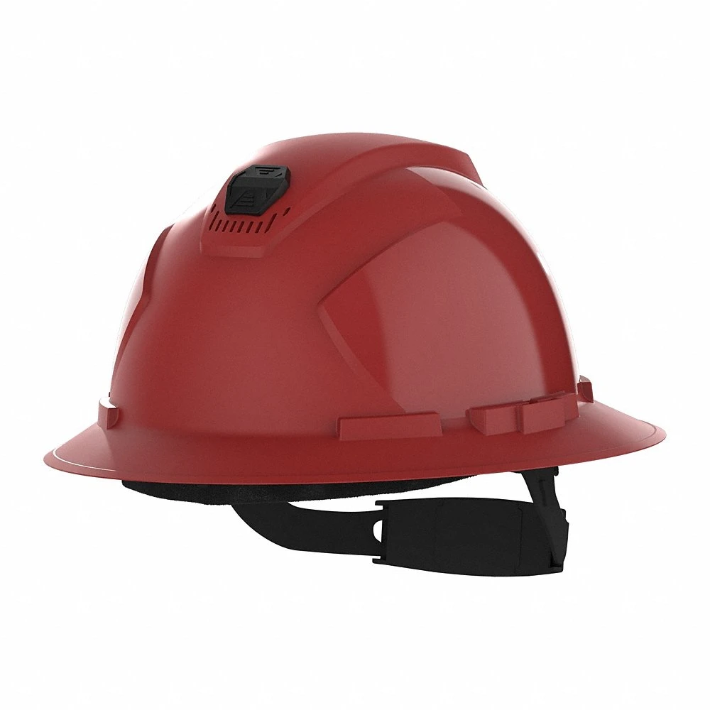 Hard Hat, Full Brim, Ratchet, Red, 0.92 lb