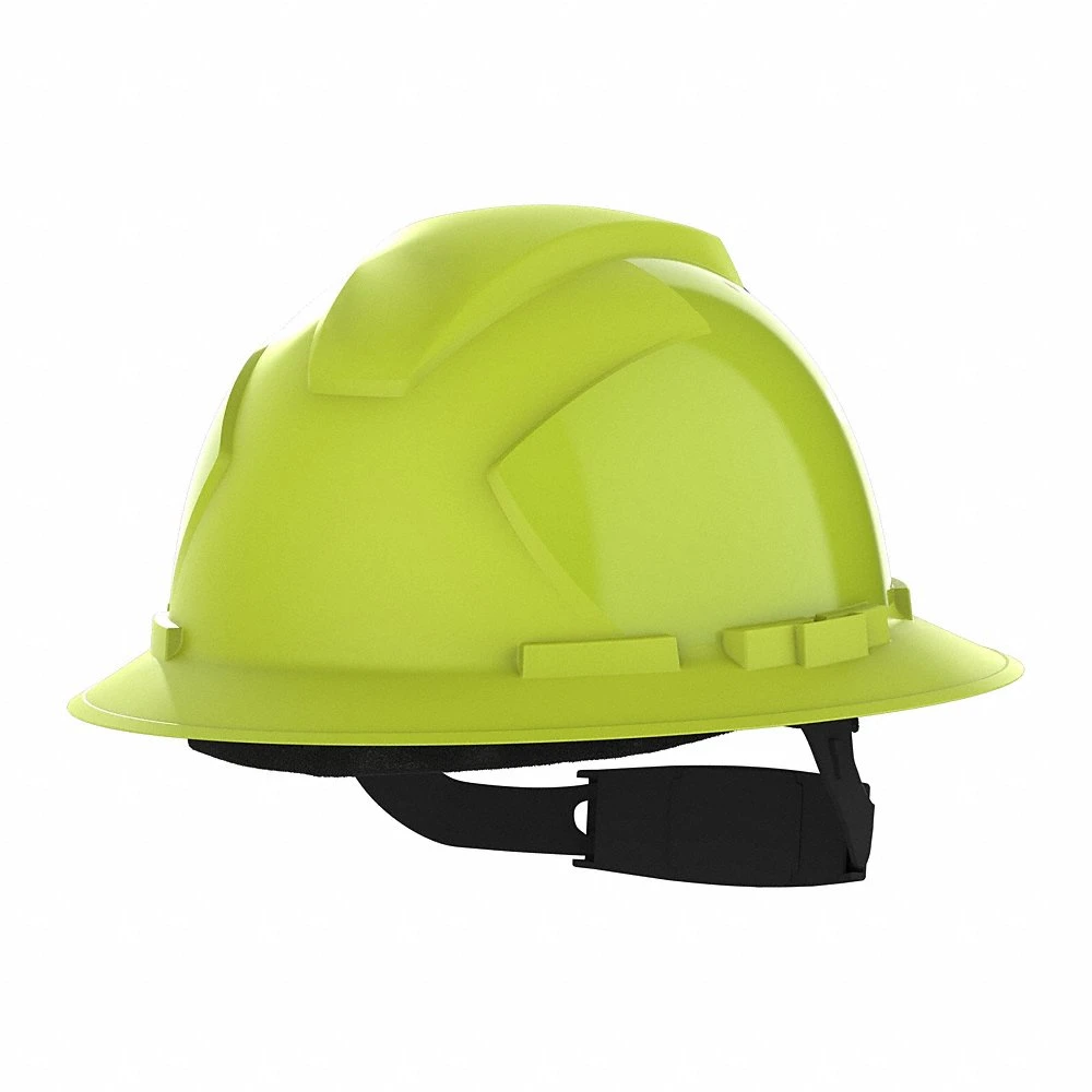 Hard Hat, High-Visibility Yellow, No Graphics, Ratchet, Ratchet, ABS, HexArmor
