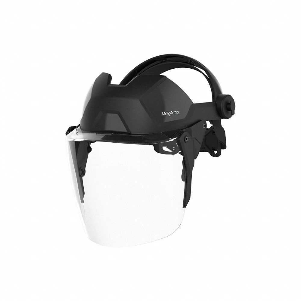 Face Shield, Clear, Scratch-Resistant, 8 Inch Visor Wd, 7 Inch Visor Ht, Dielectric