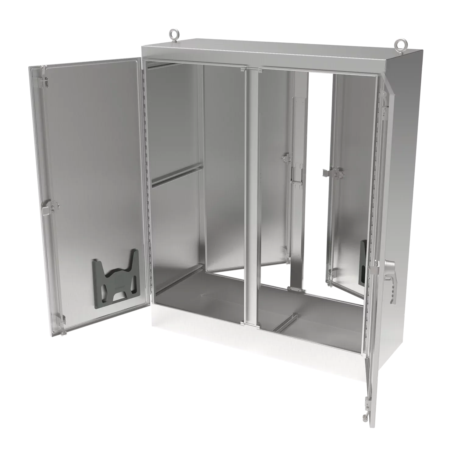 HOFFMAN A907220SSFSDN4 Enclosure, Freestand 2 Door, 3 Point Latch, 90 x 72 x 20 Inch Size, 304 SS | CH8DQQ