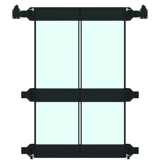 HOFFMAN UACSD4B Sealed Door, 88 x 34 x 12.50 Inch Size, Black, Steel | CH8XVR
