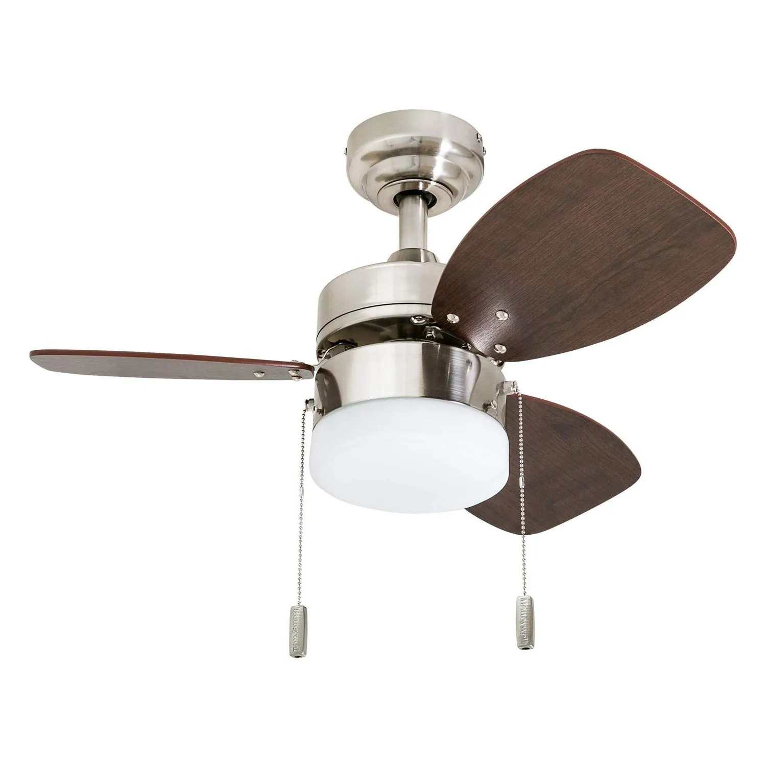 Ocean Breeze, 30 Inch Ceiling Fan with Light Brushed Nickel