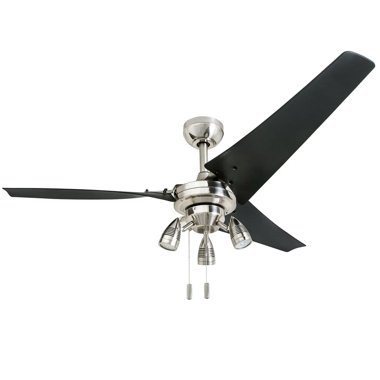 Phelix, 56 Inch Ceiling Fan with Light, Brushed Nickel