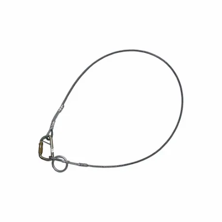 Anchorage Connector, 3 1/2 Inch Size Overall Length, Steel, Steel/Vinyl, Carabiner