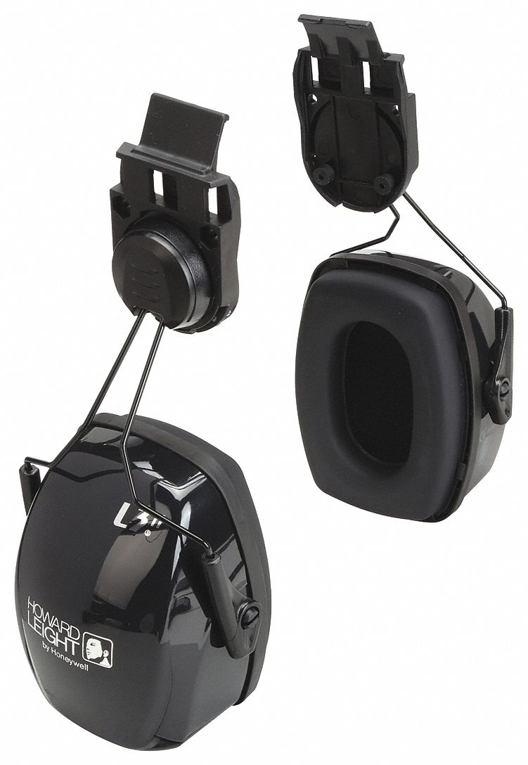 Ear Muffs, Hard Hat-Mounted Earmuff, Passive, 27 Db Nrr, Foam, Black