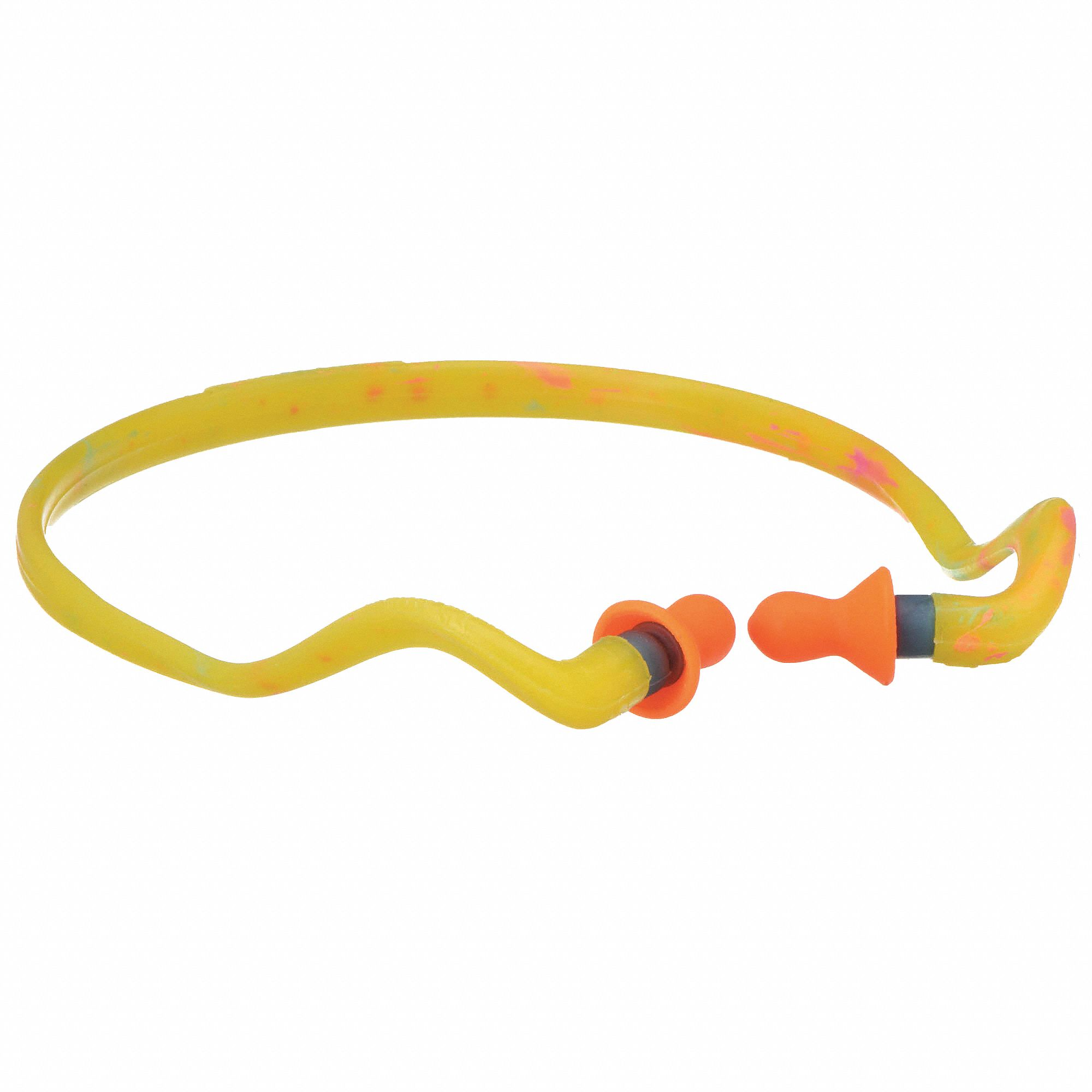 Banded Ear Plugs, Bell, 27 Db Nrr, General Purpose, Banded, Reusable, Push-In